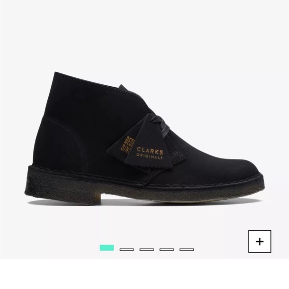 Clarks Shoes - Clarks Originals Womens Black Suede Boots/Shoes